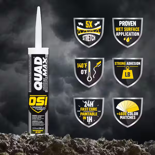 QUAD Max 9.5 fl. oz. Green #775 Exterior, Window, Door, and Siding Caulk Sealant