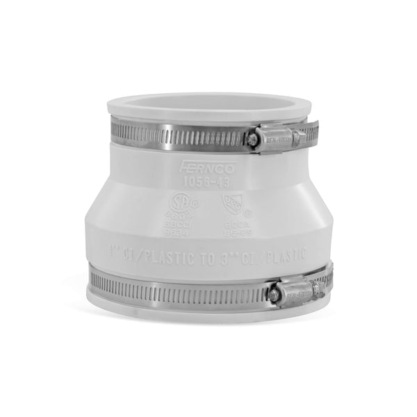 4X3 Fernco Coupling - White