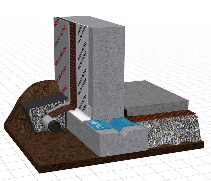 DELTA®-DRAIN Below-Grade Moisture Barrier