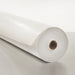 Roll of white vapor barrier on a light gray background