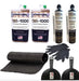 SSS-1000 structural epoxy adhesive kit including two bottles of SSS-1000 structural epoxy adhesive, two tubes of SSS-2100 concrete repair paste, a roll of black mesh fabric, a pair of black gloves, and two black dustpan tools, all displayed on a white background.