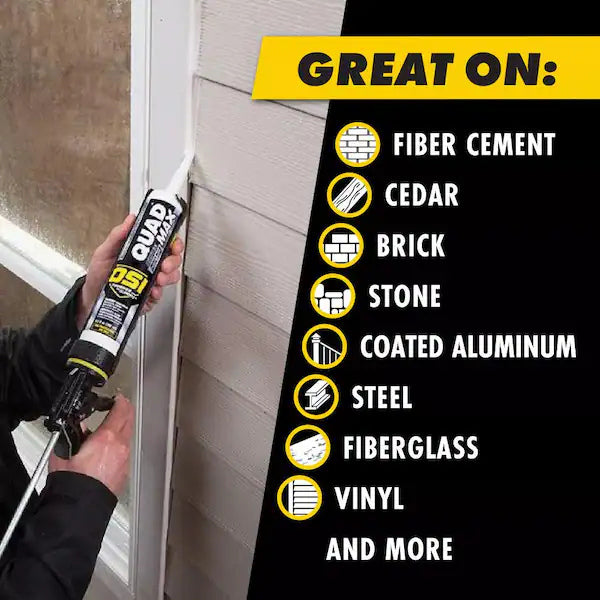 QUAD Max 9.5 fl. oz. Bilco Gray #525 Exterior, Window, Door, and Siding Caulk Sealant