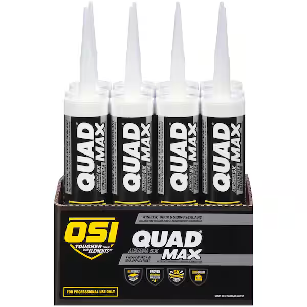 QUAD Max 9.5 fl. oz. Bilco Gray #525 Exterior, Window, Door, and Siding Caulk Sealant
