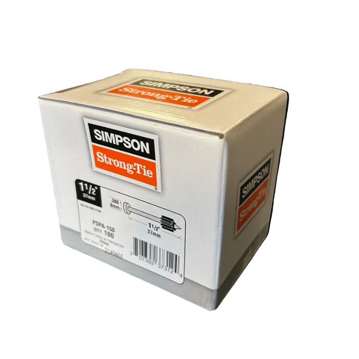 Box of Simpson Strong-Tie products on a white background