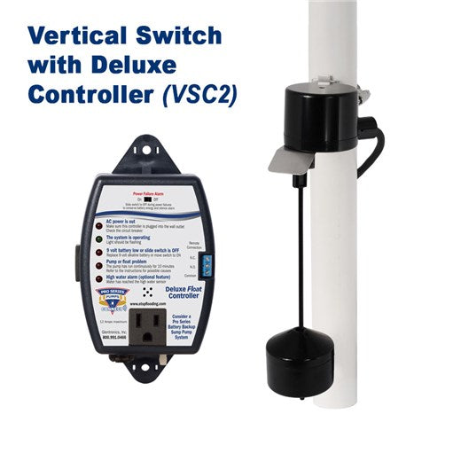 Pro Series Vertical Float Switch with Deluxe Controller