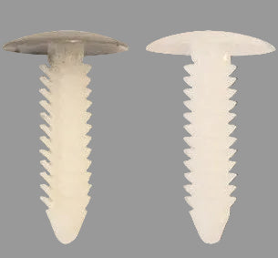 Christmas Tree Fasteners with varying designs on a teal background