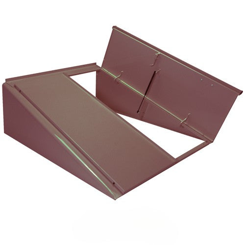 A brick BILCO Classic Series Powder Coated Basement Door in an open position.