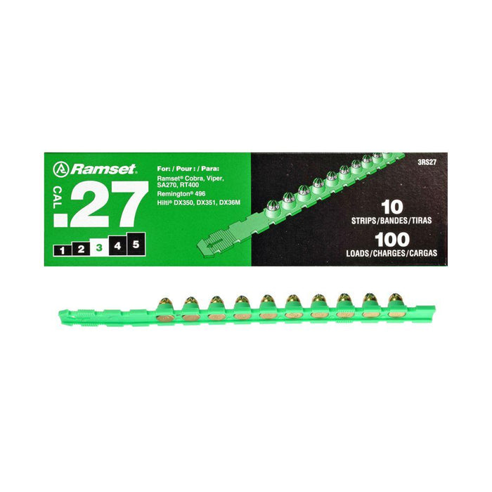 Ramset .27 Caliber Level 3 Green Powder Load (100-Pack)