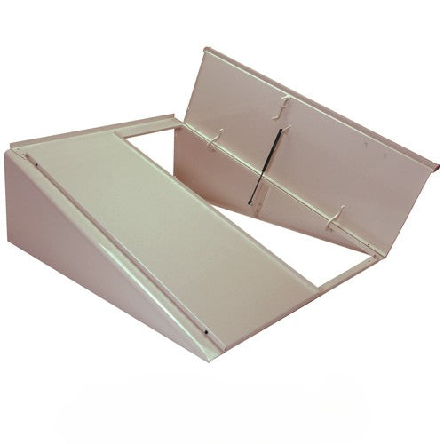 A sandstone BILCO Classic Series Powder Coated Basement Door in an open position.